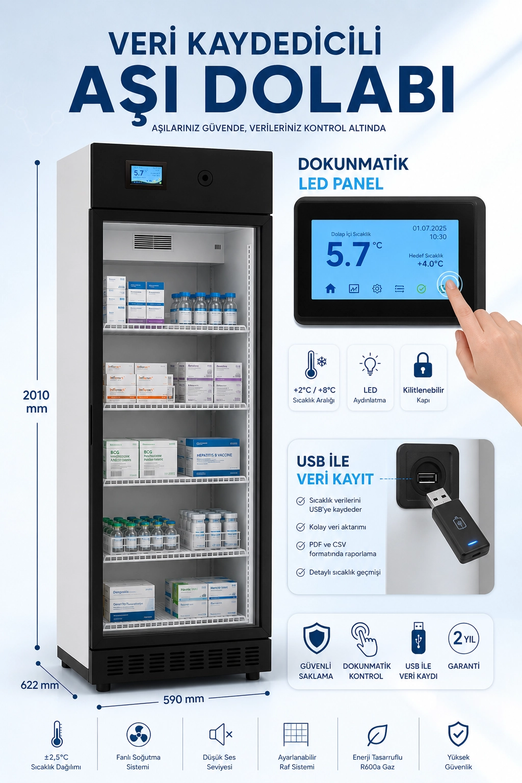 DT-380 Plus Aşı Saklama Dolabı 