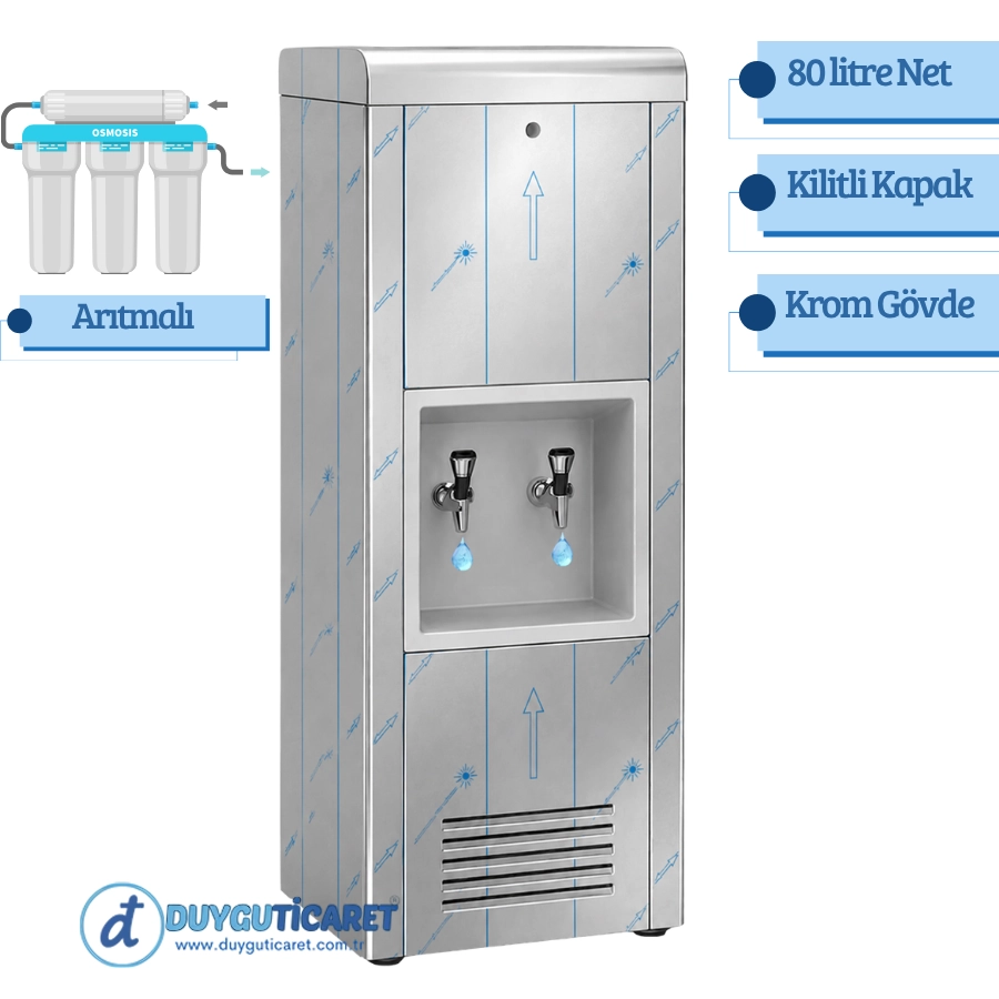 GC-80K-A  Paslanmaz Arıtmalı Su Sebili
