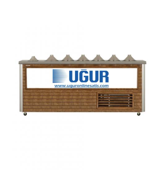 Uğur Udm 6+2 Mf Maraş Dondurma Reyonu (Ahşap) Sosluklu